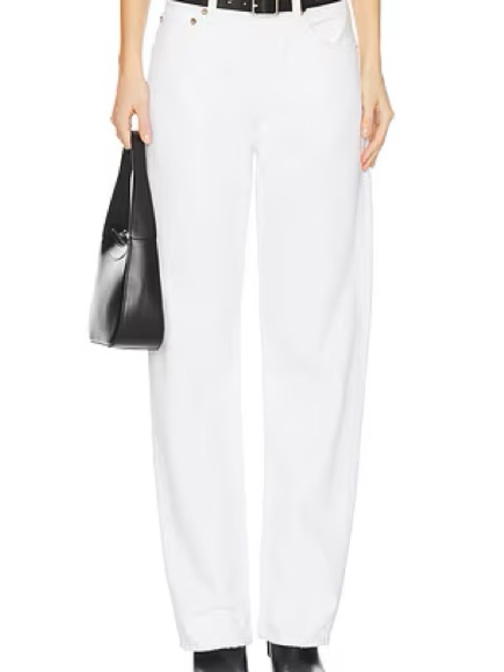 Agolde | High-Rise Relaxed Jeans in Milkshake Off-White